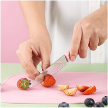 Mini cutting board and knife set, 4 pcs, for outdoor use