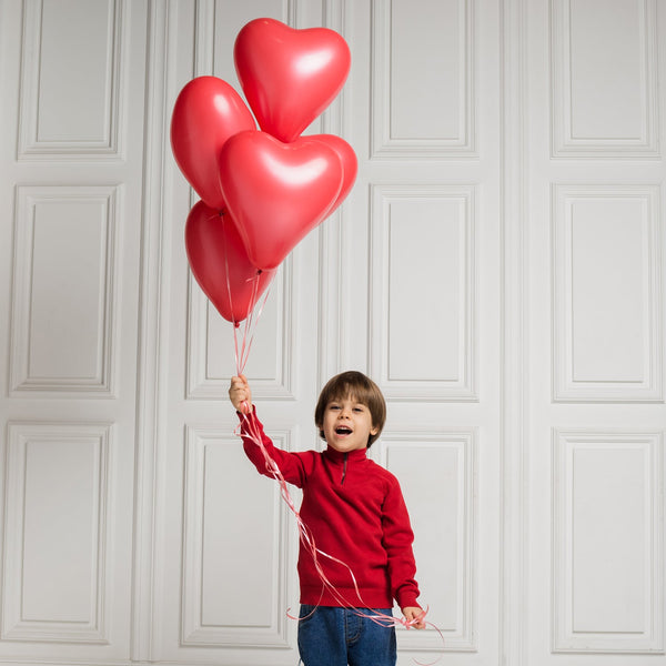 Heart shaped balloons Kinds of Rainbow Party Latex Balloons for Birthday / Anniversary / Valentine's / Wedding / Engagement Party Decoration Multicolor (20 Pcs Set)