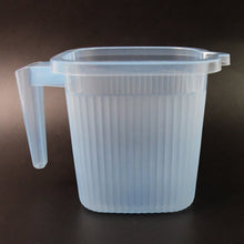 Plastic Square Transparent  Bath Water Mug (1 Pc / 1000 ML / Mix Color)