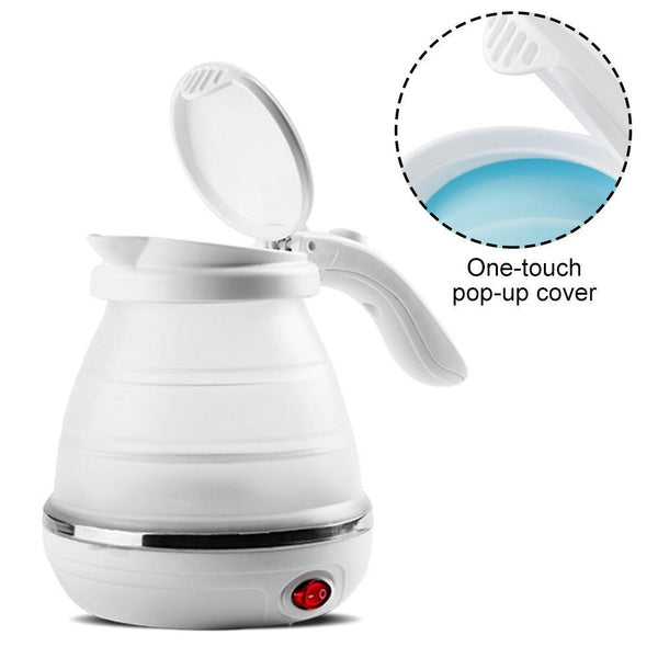 Foldable silicone kettle, electric boiler for camping